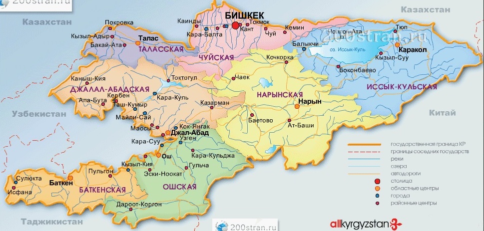 Карта Кигизии.
