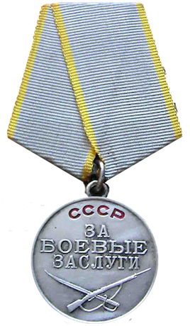 Медаль «За боевые заслуги».