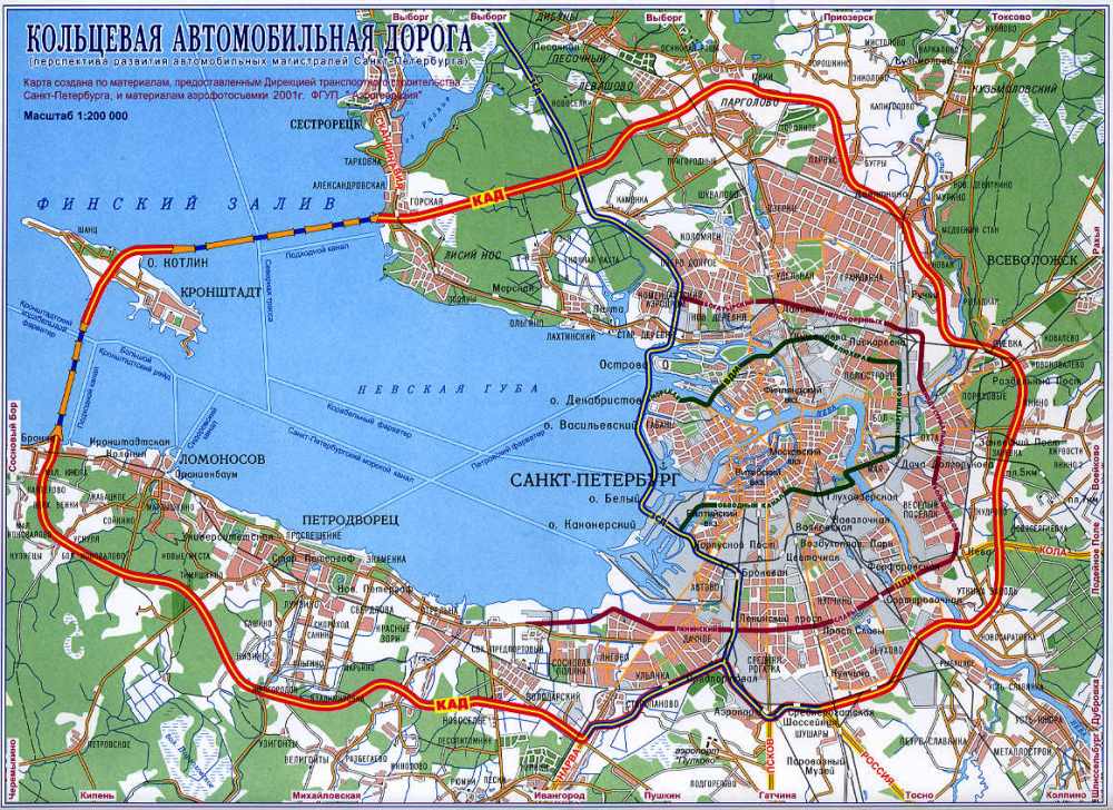 Карта Санкт-Петербурга.