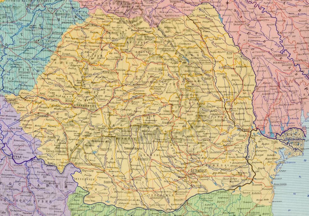 Карта Румынии.
