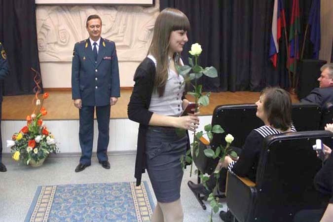 Олеся Покровская на награждении.